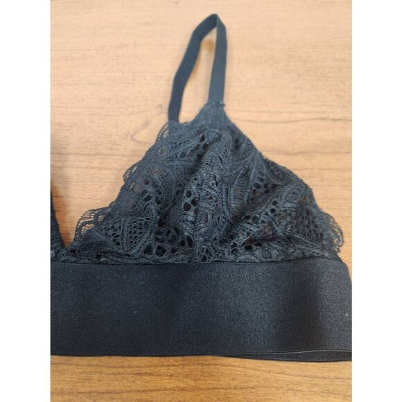 All You Lively Longline Lace Bralette Black Large - Picture 2 of 6
